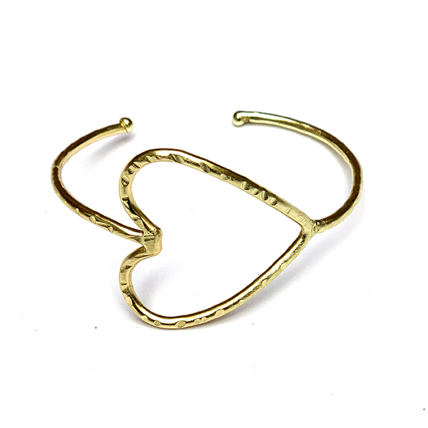 Brass Heart Cuff