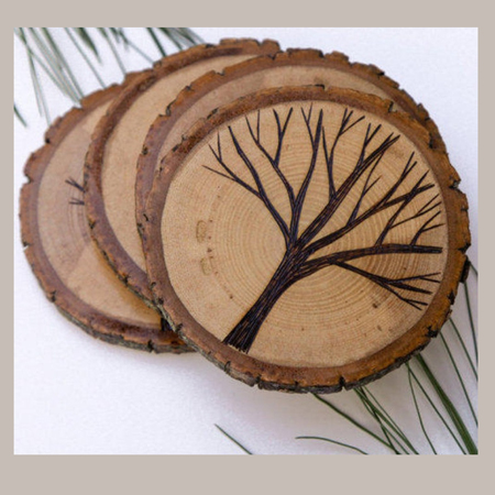 Wooden Coaster Set