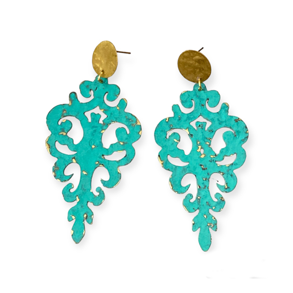 Brass And Patina Earrings